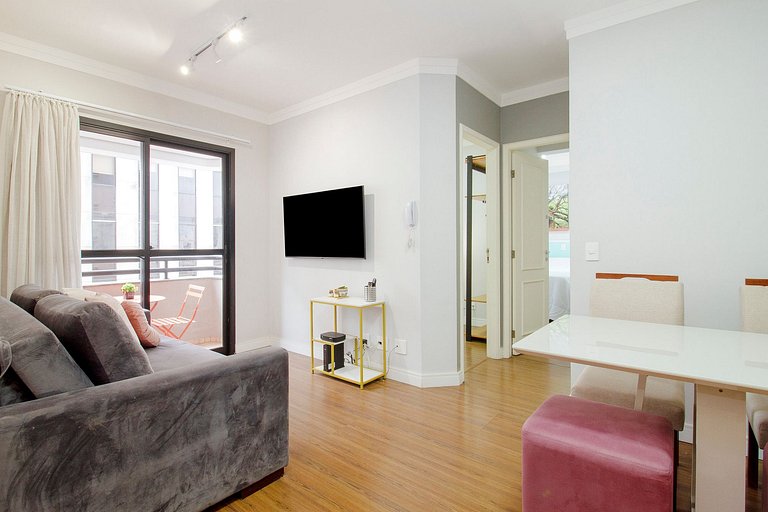Wehome - Berrini, 2 dorms e ar condicionado