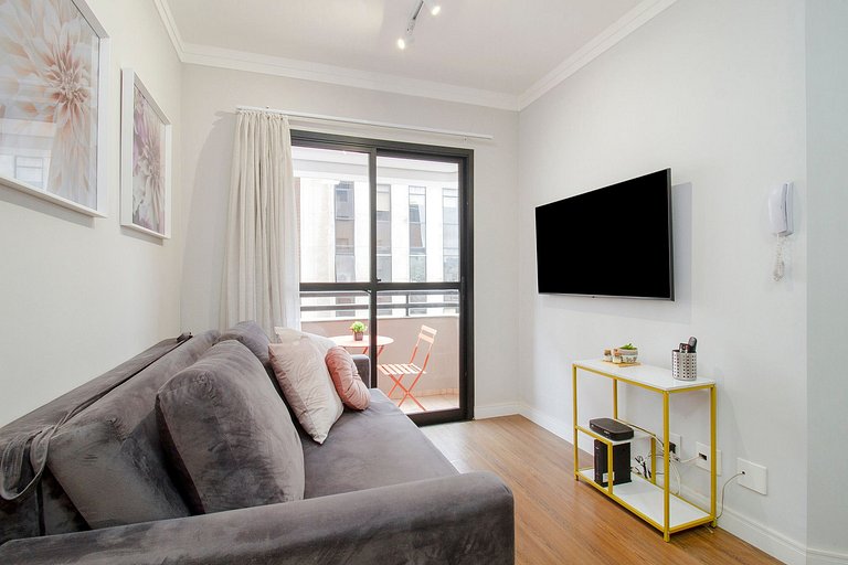 Wehome - Berrini, 2 dorms e ar condicionado
