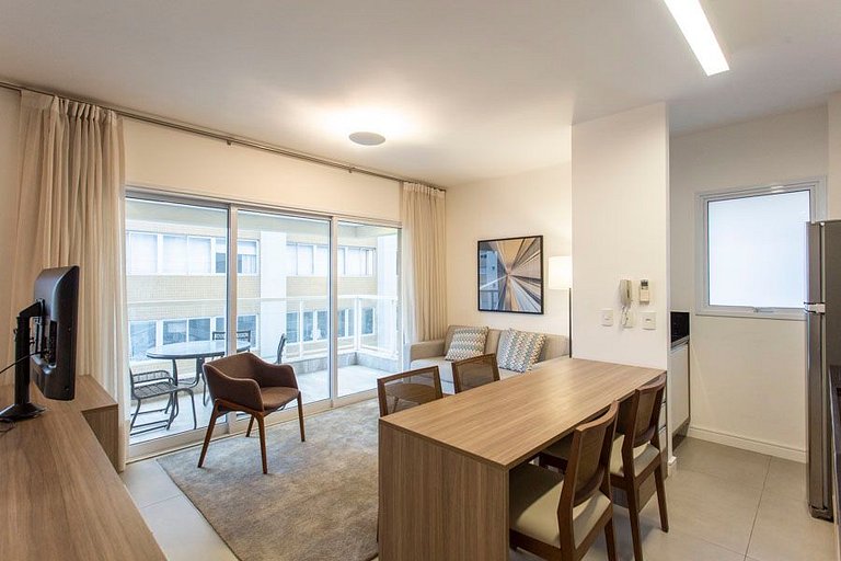 Wehome - Lindo studio, varanda Garden, nos Jardins
