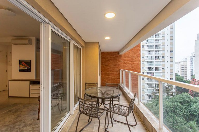 Wehome - Lindo studio, varanda Garden, nos Jardins