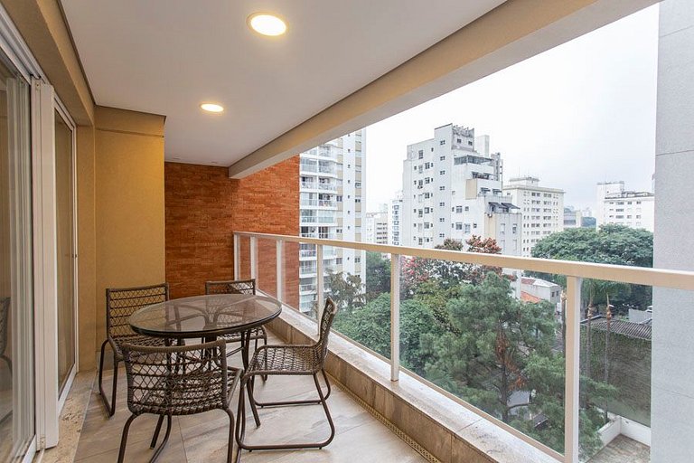 Wehome - Lindo studio, varanda Garden, nos Jardins