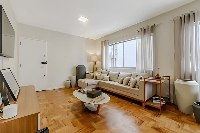 Apartamento 125m² | 3 Quartos | Jardins | Vaga